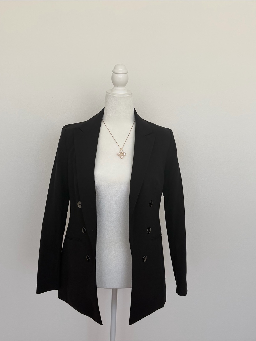 Bar III Black Double Breasted Tailored Blazer Jacket Size XS